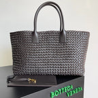 BV 2026 Cabat Tote Bag 51cm Dark Brown Intreccio Leather