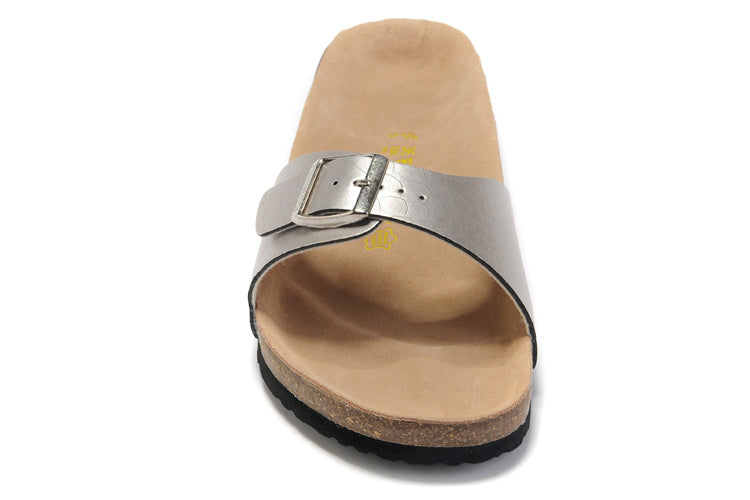 Birkenstock Madrid Slide Sandal Silver Metallic