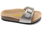 Birkenstock Madrid Slide Sandal Silver Metallic