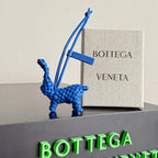 BV Rabbit Charm Blue Lambskin