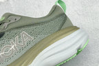 HOKA Bondi 8 Olive Green Lime Accent Running Shoes