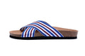 Birkenstock Siena Sandal Red, White & Blue Striped Textile
