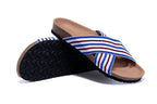 Birkenstock Siena Sandal Red, White & Blue Striped Textile