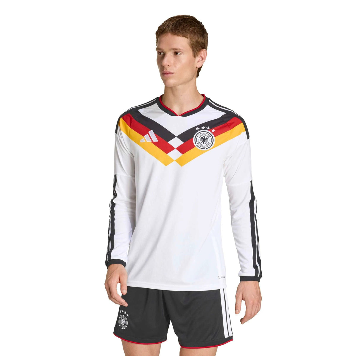 adidas 2026 Germany Men's Stadium Home Long-Sleeve Soccer Jersey (Custom)