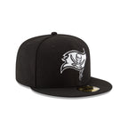 Tampa Bay Buccaneers Black & White 59FIFTY Fitted Hat