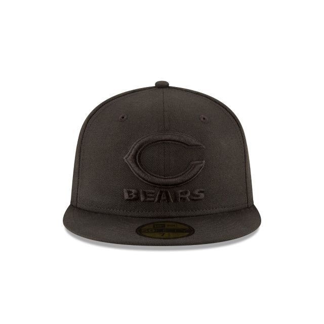 Chicago Bears Black On Black 59FIFTY Fitted Hat