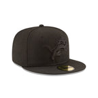 Detroit Lions Black On Black 59FIFTY Fitted Hat