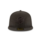 Miami Dolphins Black On Black 59FIFTY Fitted Hat