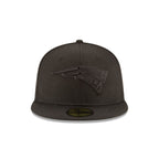 New England Patriots Black On Black 59FIFTY Fitted Hat