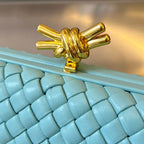 KNOT 20 IN BLUE PASTEL LAMBSKIN