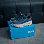 HOKA "Navy/White" Low-Top Mesh Lifestyle Sneakers