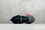 HOKA Bondi 8 Charcoal Red Orange Running Sneaker