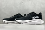 HOKA Clifton 10 Black White Cushioned Road Running Sneakers