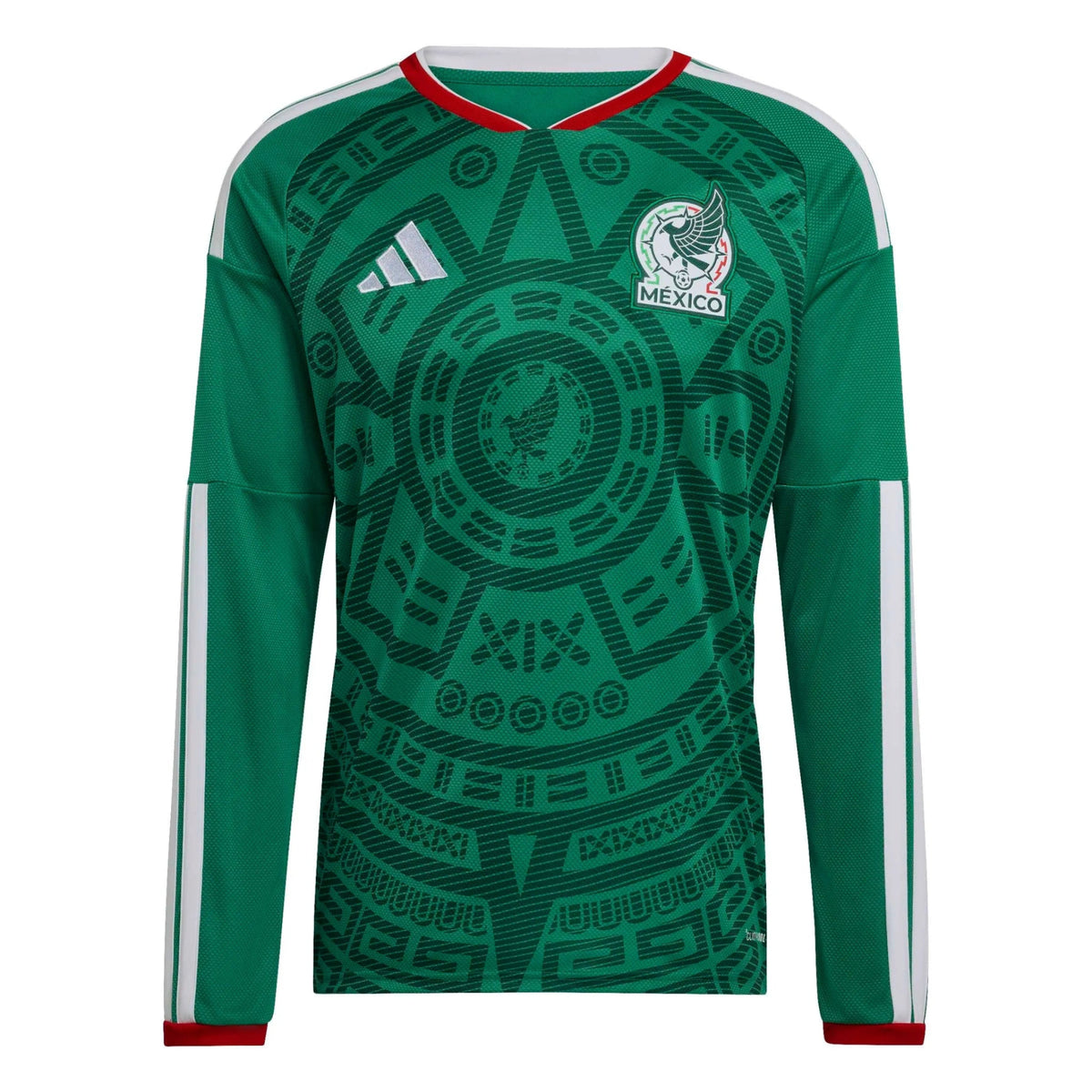 adidas 2026 Mexico Men's Stadium Home Long-Sleeve Soccer Jersey (Custom)