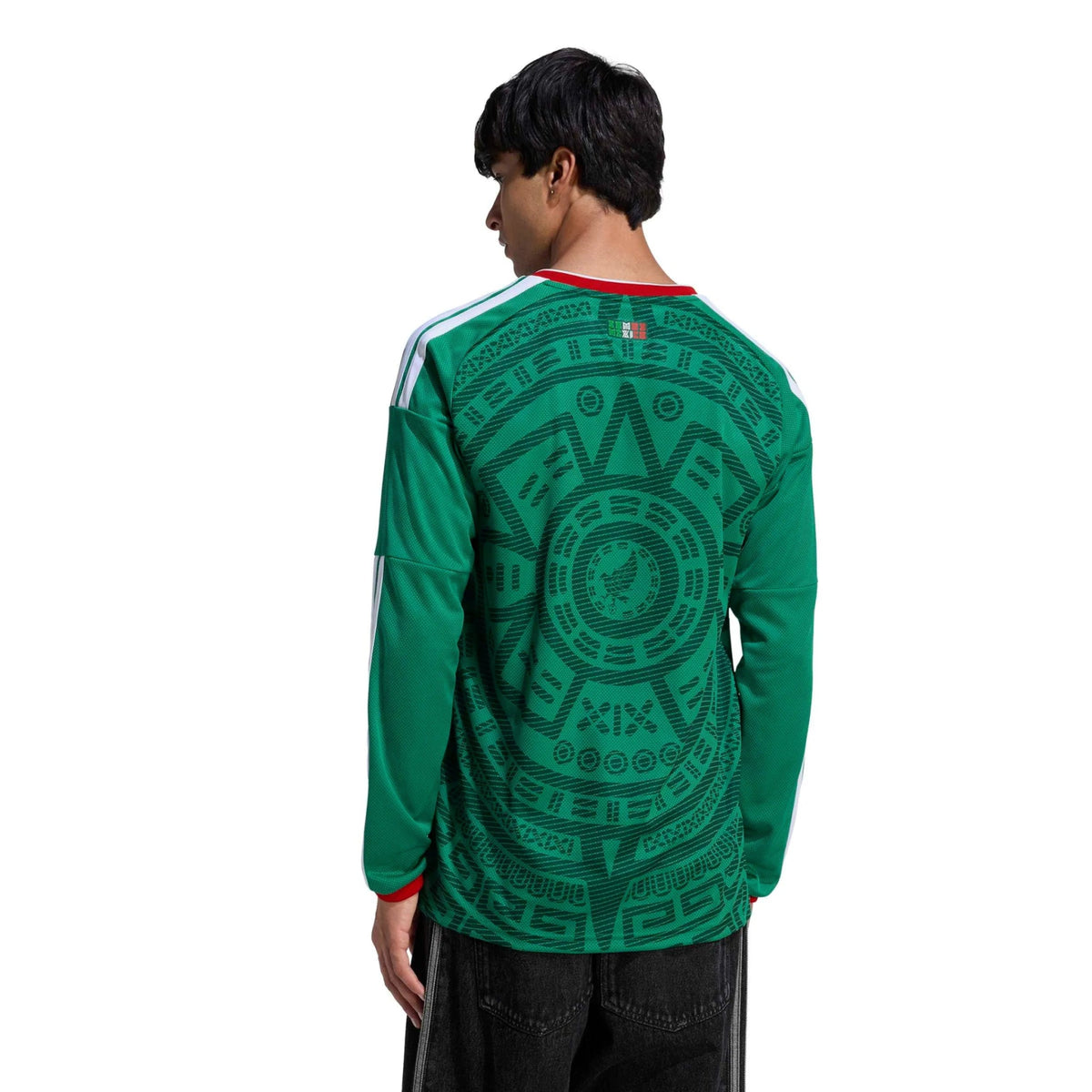 adidas 2026 Mexico Men's Stadium Home Long-Sleeve Soccer Jersey (Custom)