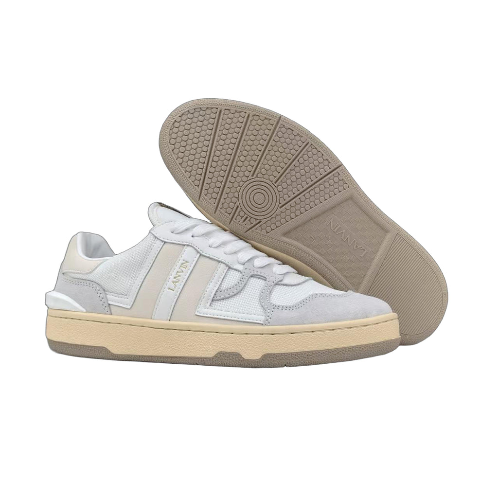 Lanvin CLAY SNEAKERS IN MESH AND LEATHER LANVIN White