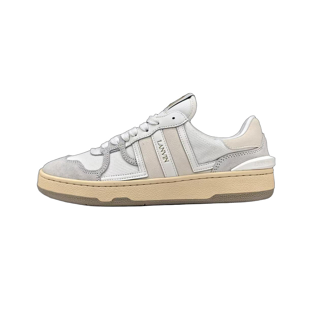 Lanvin CLAY SNEAKERS IN MESH AND LEATHER LANVIN White