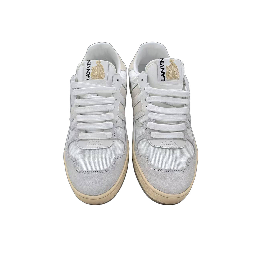 Lanvin CLAY SNEAKERS IN MESH AND LEATHER LANVIN White