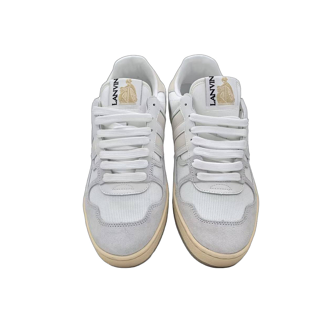 Lanvin CLAY SNEAKERS IN MESH AND LEATHER LANVIN White