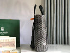 Goyard 2026 Voltaire Bag 38cm Black Goyardine Canvas