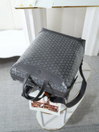 Goyard 2026 Cisalpin Backpack 43cm Grey Black Goyardine Canvas