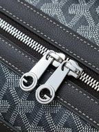 Goyard 2026 Cisalpin Backpack 43cm Grey Black Goyardine Canvas