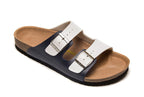 Birkenstock Arizona Navy Blue & White Two-Tone