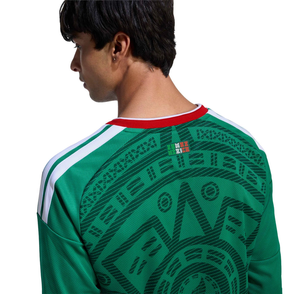 adidas 2026 Mexico Men's Stadium Home Long-Sleeve Soccer Jersey (Custom)