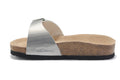 Birkenstock Madrid Slide Sandal Silver / White Textured