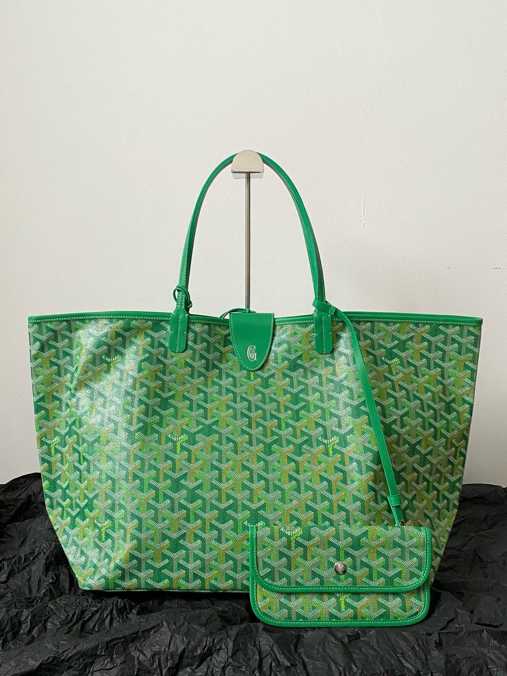 Goyard 26s Saint Louis Bag Vibrant Green Goyardine Canvas