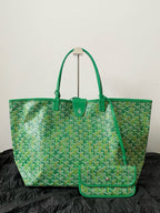 Goyard 26s Saint Louis Bag Vibrant Green Goyardine Canvas