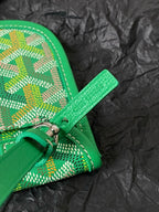 Goyard 26s Saint Louis Bag Vibrant Green Goyardine Canvas