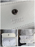 Goyard Anjou GM Bag 39cm White Calfskin Goyardine Canvas 290818