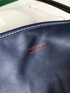 Goyard Anjou GM Bag 39cm Dark Blue Calfskin Goyardine Canvas 290819