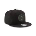 Pittsburgh Steelers Black On Black 9FIFTY Snapback Hat