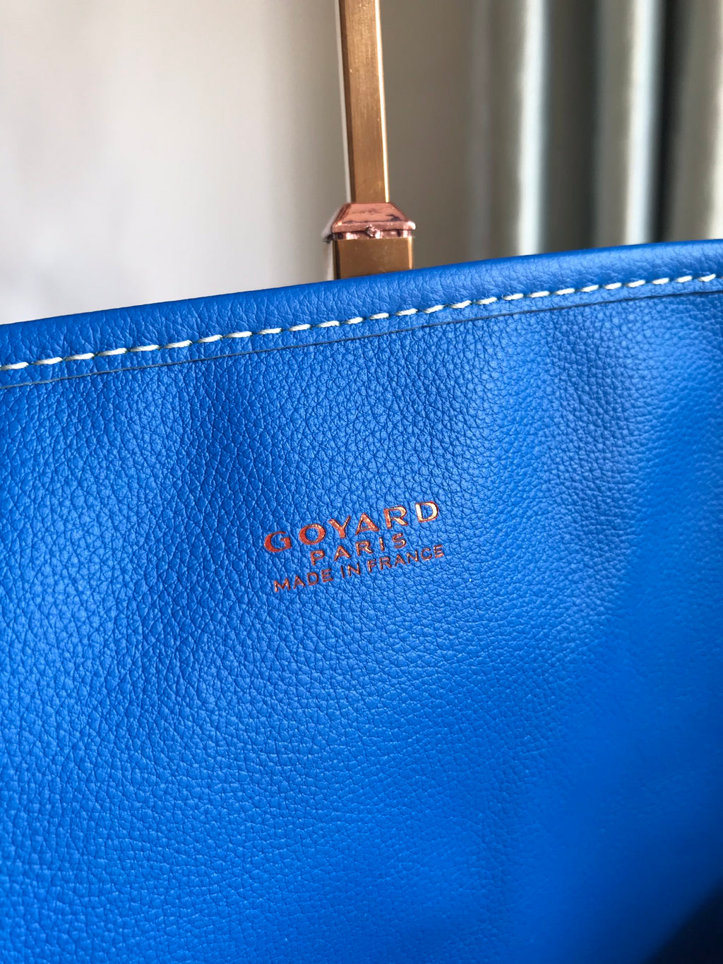Goyard Anjou GM Bag 39cm Blue Calfskin Goyardine Canvas 290820