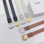 LARGE WESTERN 35 MM BELT BLACK CALFSKIN GOLD HARDWARE