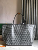 Goyard Anjou GM Bag 39cm Grey Calfskin Goyardine Canvas 290822