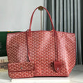 Goyard Anjou GM Bag 39cm Red Calfskin Goyardine Canvas 290824