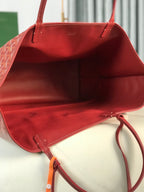 Goyard Anjou GM Bag 39cm Red Calfskin Goyardine Canvas 290824