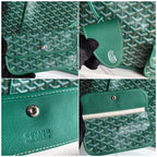 Goyard Anjou GM Bag 39cm Green Calfskin Goyardine Canvas 290825