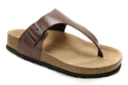 Birkenstock Gizeh Thong Sandal Dark Brown Leather