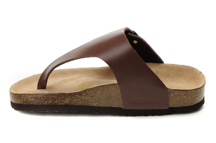 Birkenstock Gizeh Thong Sandal Dark Brown Leather