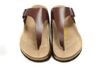 Birkenstock Gizeh Thong Sandal Dark Brown Leather