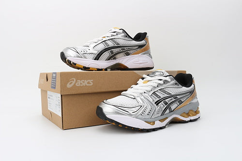 ASICS Unisex GEL-Kayano 14 "White / Malachite Gold" (Cream Gold Edition)