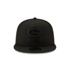 Green Bay Packers Basic Black On Black 9FIFTY Snapback Hat