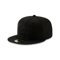 New York Jets Basic Black On Black 59FIFTY Fitted Hat