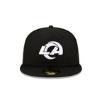 Los Angeles Rams Black and White 59FIFTY Fitted Hat