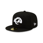 Los Angeles Rams Black and White 59FIFTY Fitted Hat