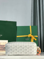 Goyard Cap-Vert Camera Bag White Calfskin Canvas 290851
